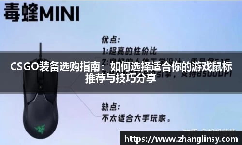 CSGO装备选购指南：如何选择适合你的游戏鼠标推荐与技巧分享