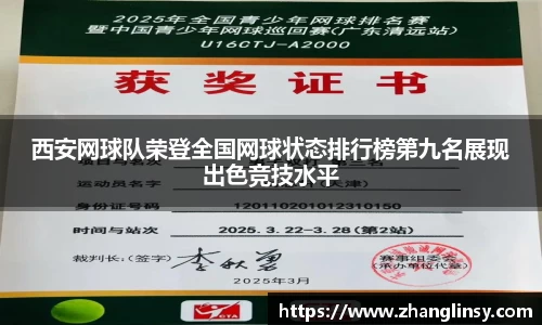 西安网球队荣登全国网球状态排行榜第九名展现出色竞技水平